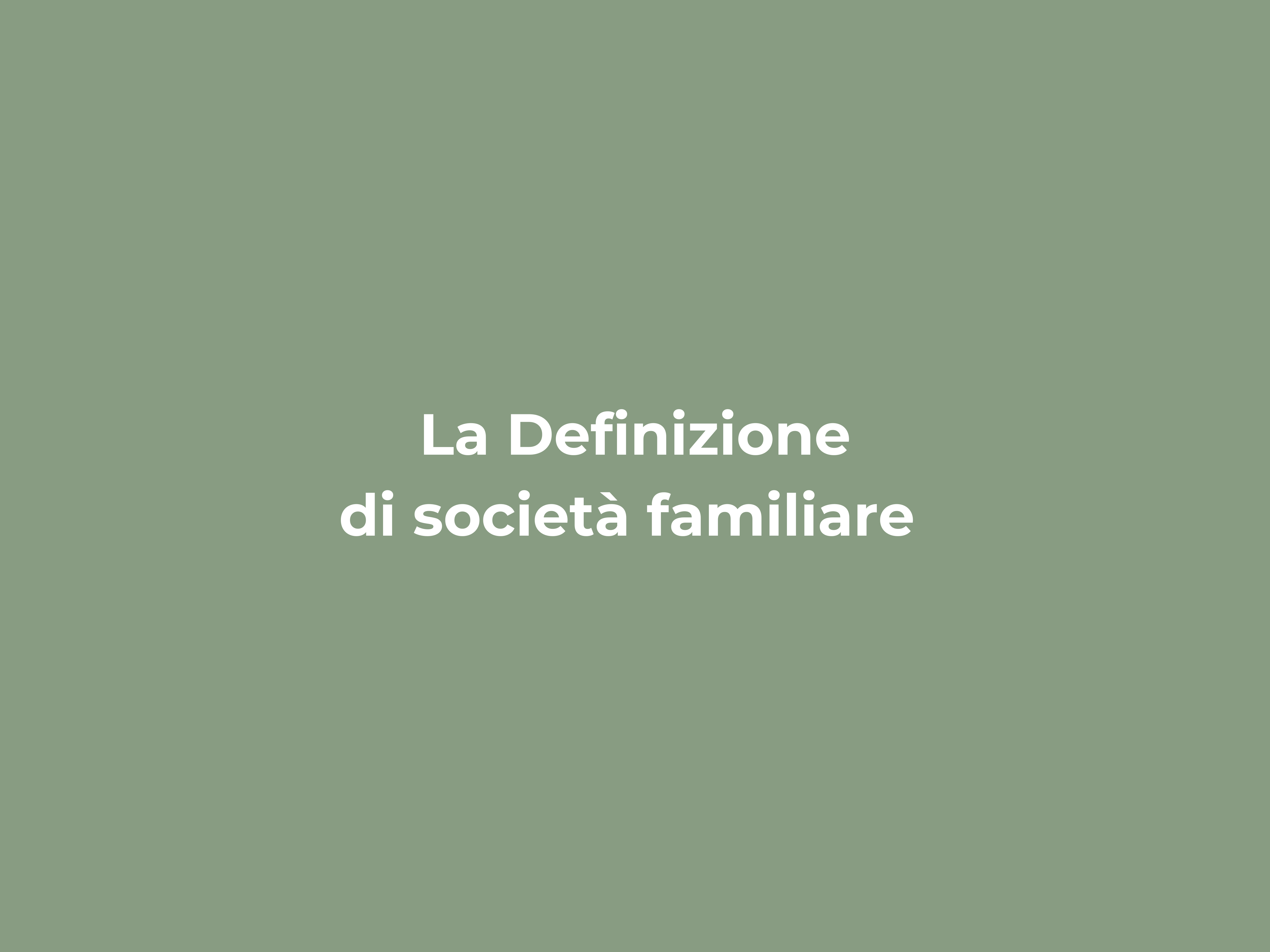 Definizione di società familiare